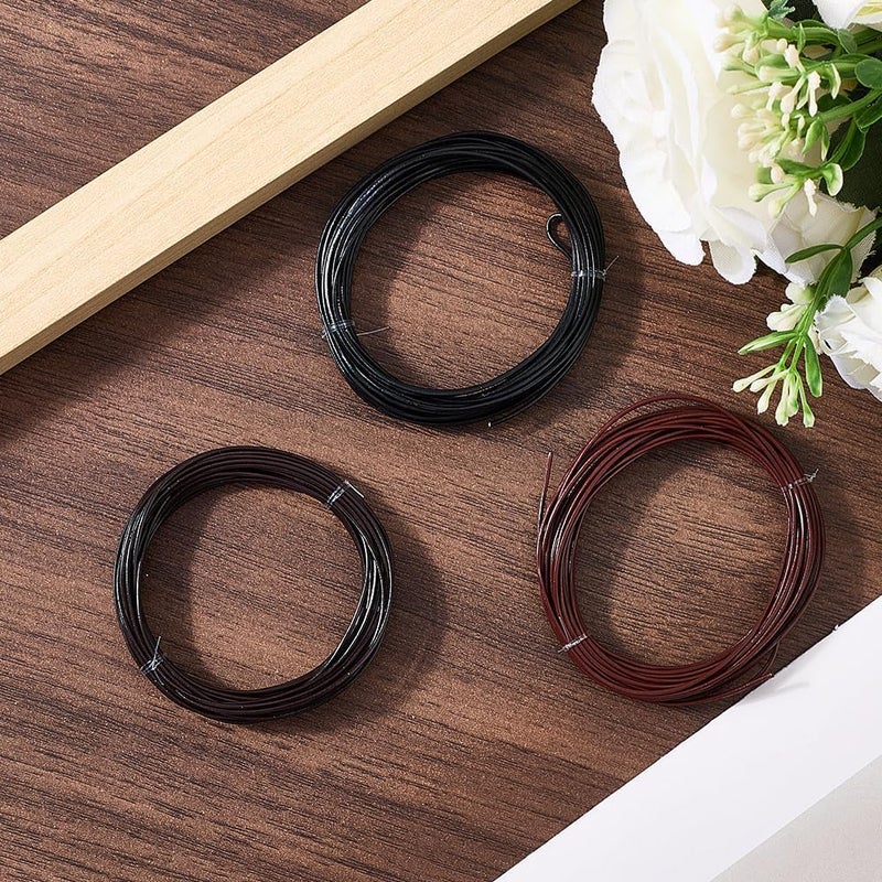 CALFOVERA 16.4 Yards Cowhide Round Leather Cord for Crafts 3 Colors Thin Genuine Leather String 1MM Lace Cording Rope Braiding Strip Thread for Jewelry Making Necklace Bracelets Wraps Beading - Image 3